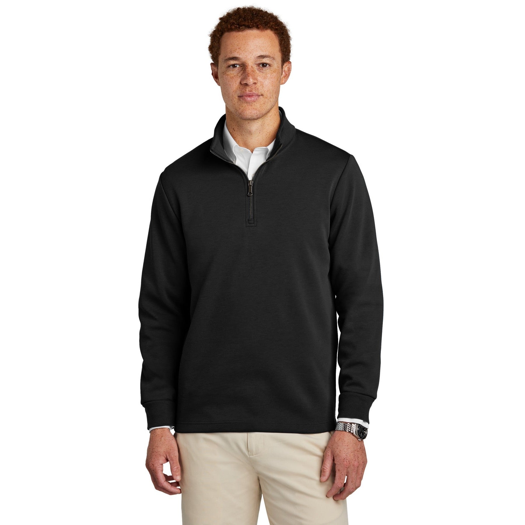 Brooks Brothers-Brooks Brothers® Double-Knit 1/4-Zip BB18206-MedTech-2